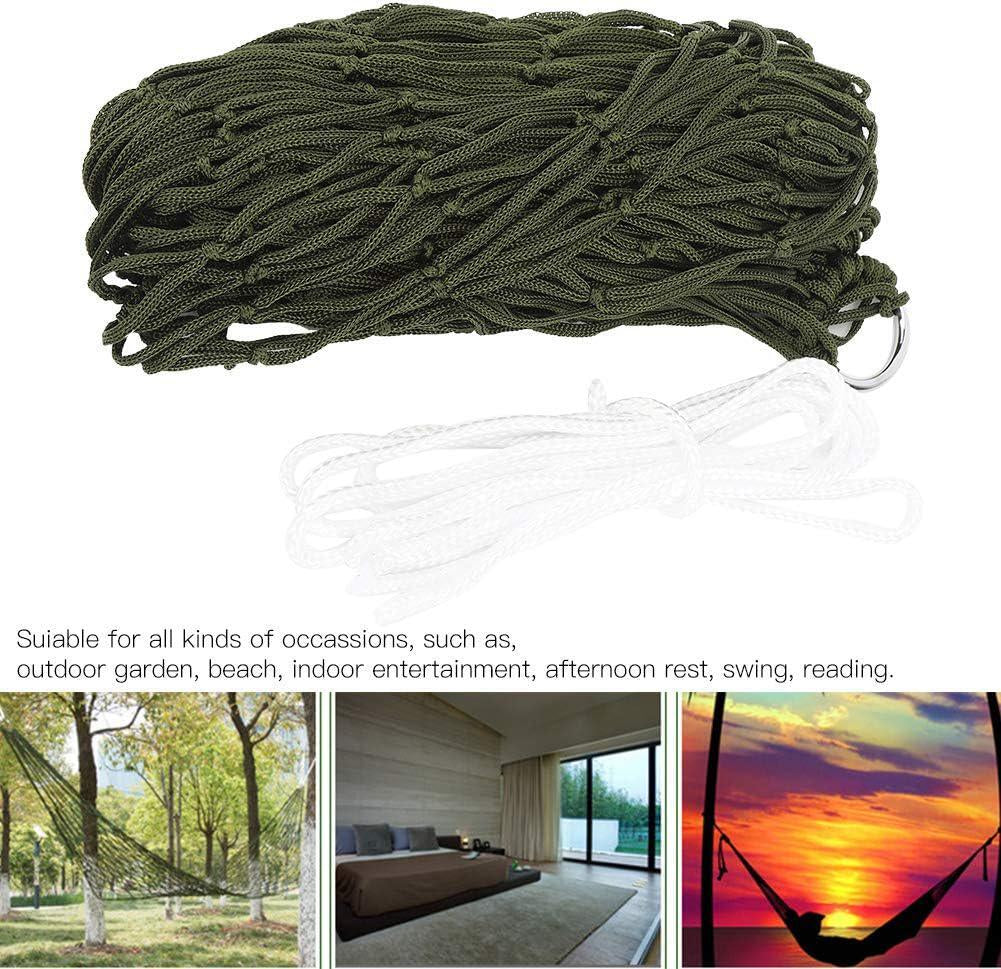 Outdoor Hammock Camping Meshy Rope Sleeping Net Bed Hiking Simple Nylon Hammock
