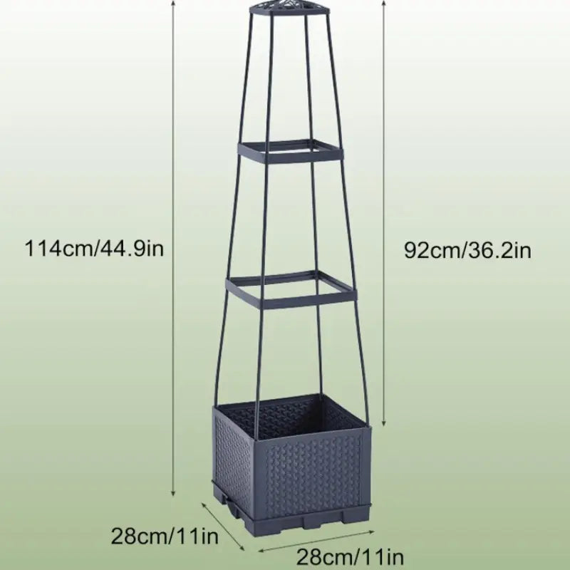 Tomato Planting Box Set, Self-Watering Tomato Cage with Trellis, Garden Obelisk Trellis, Climbing Plants Container, Automatic Plants Watering, Vertical Planter Tower, Garden & Yard Use, Garden Supplies, Indoor/Outdoor, Climbing Vegetable Plant