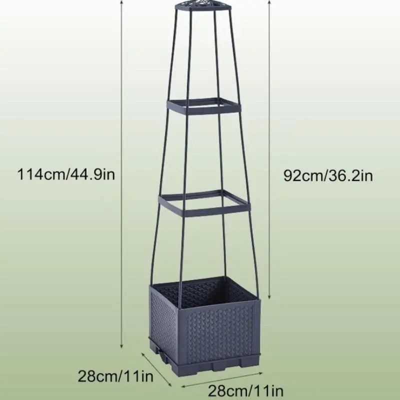 Tomato Planting Box Set, Self-Watering Tomato Cage with Trellis, Garden Obelisk Trellis, Climbing Plants Container, Automatic Plants Watering, Vertical Planter Tower, Garden & Yard Use, Garden Supplies, Indoor/Outdoor, Climbing Vegetable Plant