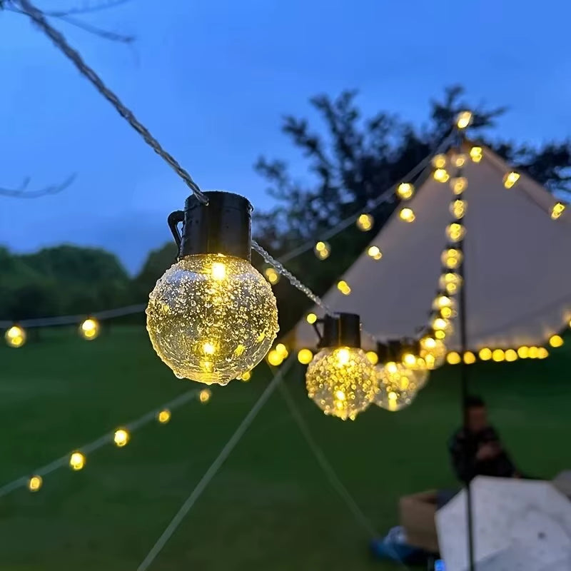 1PC Solar Transparent Ball String Lights,Outdoor Decoration Light Lamps,Hanging Lights for Garden,Yard,Patio,Balcony,Camping