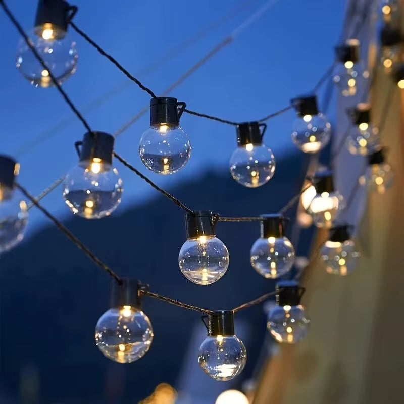 1PC Solar Transparent Ball String Lights,Outdoor Decoration Light Lamps,Hanging Lights for Garden,Yard,Patio,Balcony,Camping