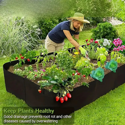 Rectangular Felt Plant Bag, Multi-Compartment Vegetable Growing Pouch, Eight-Hole Felt Planting Bag, Potato Grow Bag, Garden Gardening Supplies, Outdoor Planters #GLOBAL PICKS