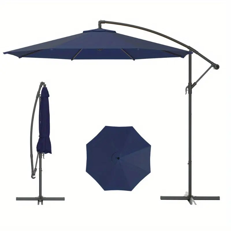 10ft Cantilever Offset Umbrella – UV-Resistant Patio Shade for Garden & Backyard