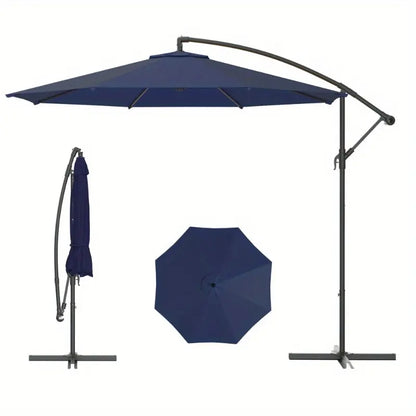 10ft Cantilever Offset Umbrella – UV-Resistant Patio Shade for Garden & Backyard
