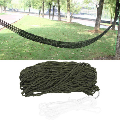 Outdoor Hammock Camping Meshy Rope Sleeping Net Bed Hiking Simple Nylon Hammock