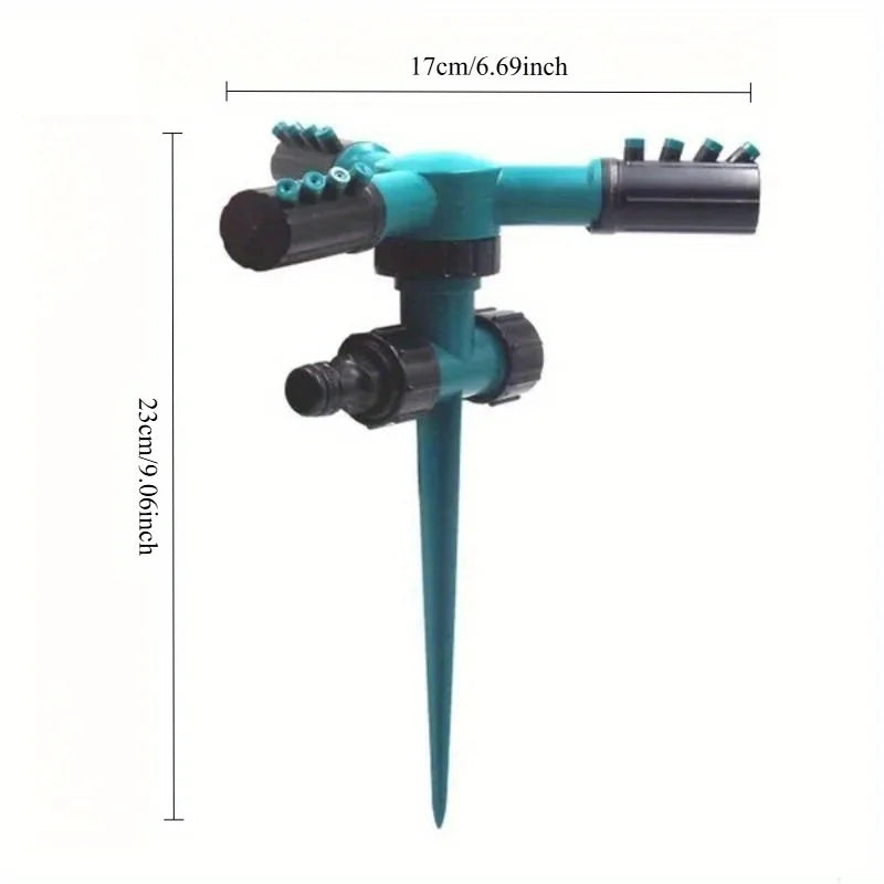 360 Degree Automatic Rotating Sprinkler for Lawn Ground Insert Drip Irrigation Watering Sprayer Garden Supplies
