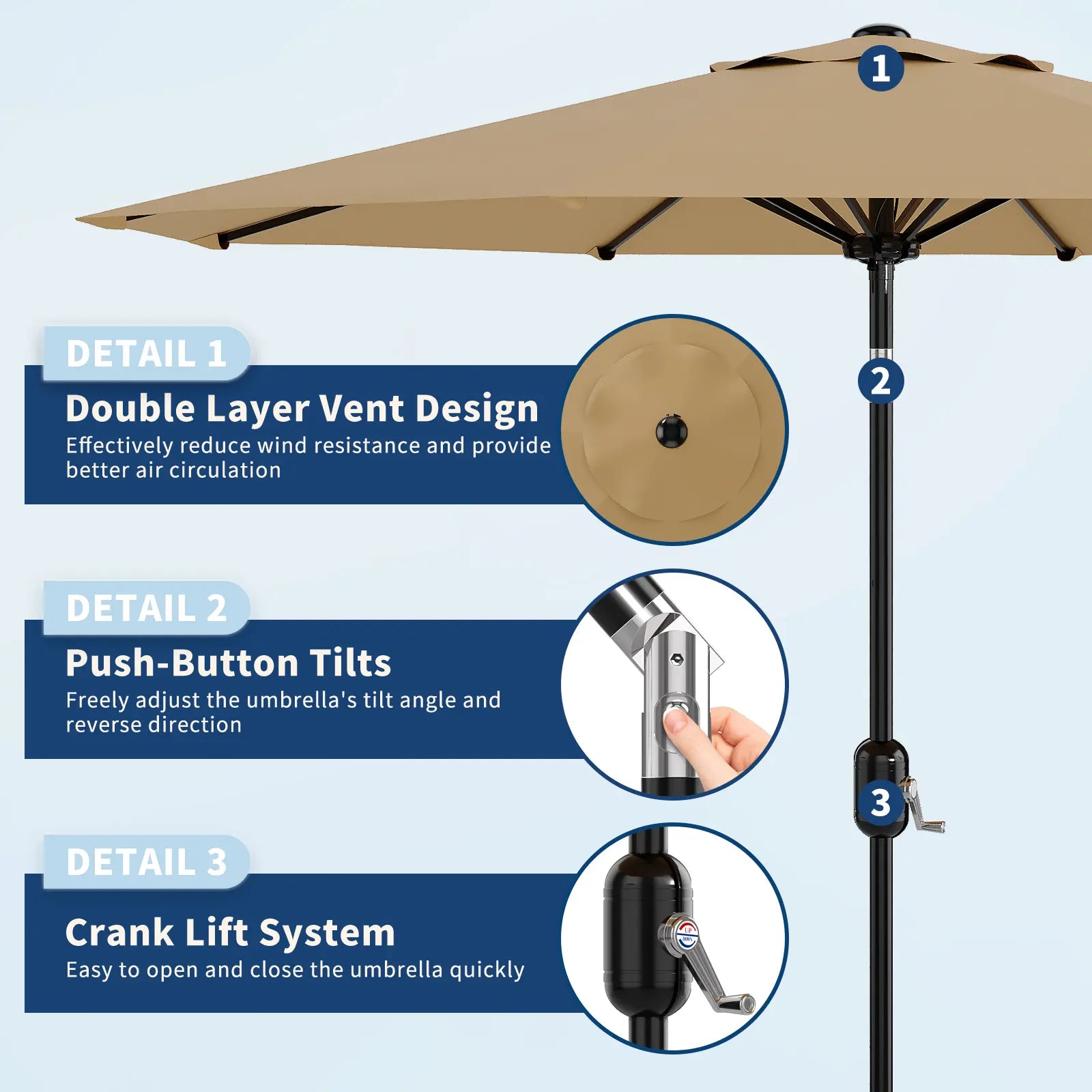 Outdoor Patio Market Umbrella