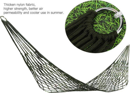 Outdoor Hammock Camping Meshy Rope Sleeping Net Bed Hiking Simple Nylon Hammock