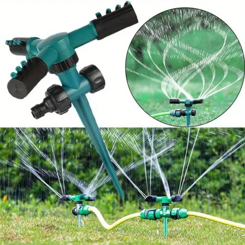 360 Degree Automatic Rotating Sprinkler for Lawn Ground Insert Drip Irrigation Watering Sprayer Garden Supplies