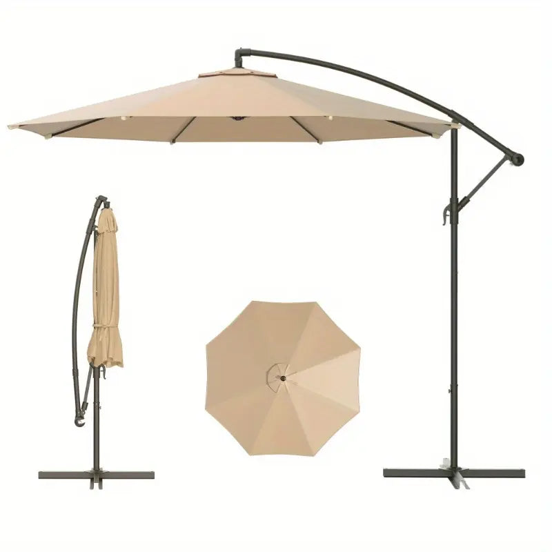 10ft Cantilever Offset Umbrella – UV-Resistant Patio Shade for Garden & Backyard